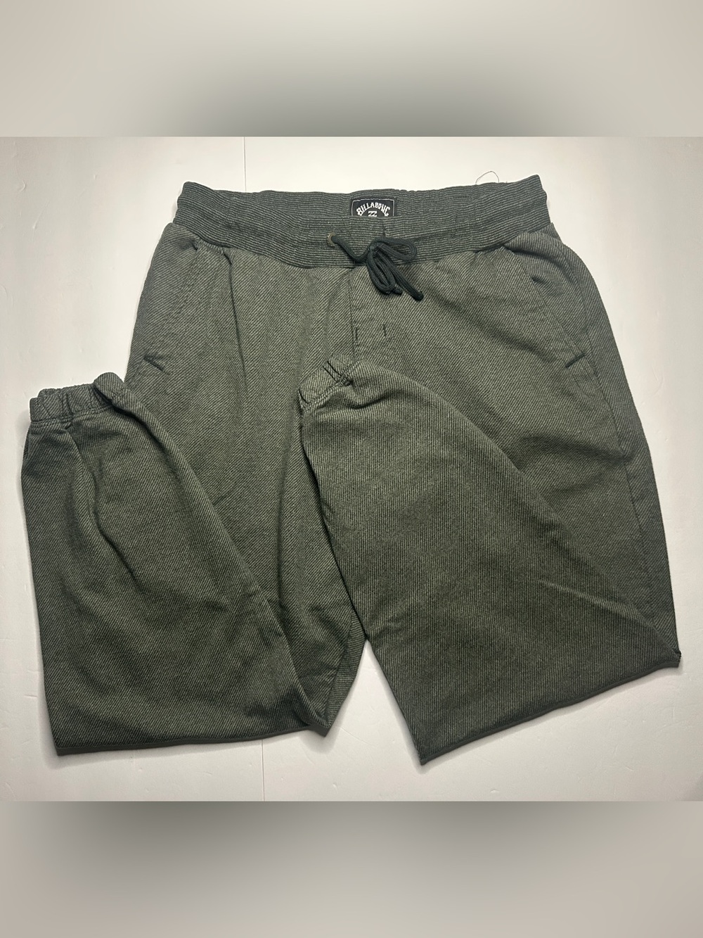 Billabong Olive Knit Drawstring Jogger Pull On Lounge Pants Size Large